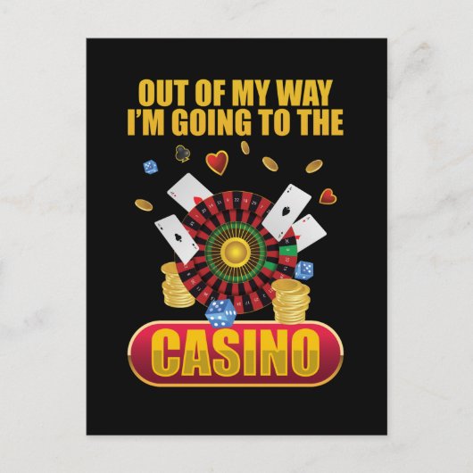 Funny Casino Gambling Poker Lover Postkarte (Vorderseite)