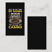 Funny Casino Gambling Spaß Spielplatz Poker Visitenkarte (Vorne/Hinten)