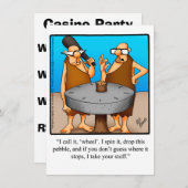 Funny Casino Night Party Einladung (Vorne/Hinten)