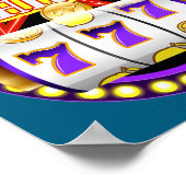 Funny Casino Slot Machine Jackt Lucky  Poster (Ecke)