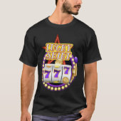 Funny Casino Spielautomat Jackpot Lucky T-Shirt (Vorderseite)