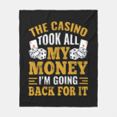 Funny Casino Spielgeld Fleecedecke (Vorderseite)