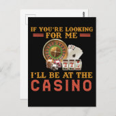 Funny Casino-süchtiger Gambling Spaß Postkarte (Vorne/Hinten)