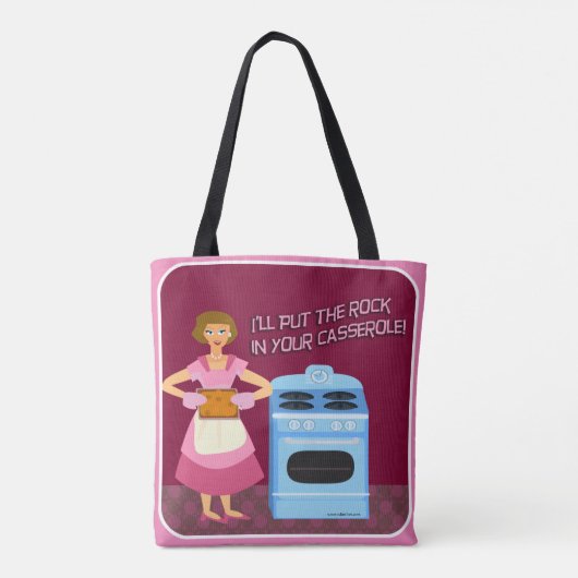 Funny Casserole Sarcastic Kitsch Fun Hausfrau Tasche (Rückseite)