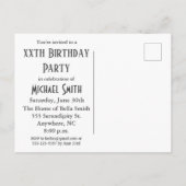 Funny Cassette Tape Geburtstag Einladungspostkarte (Rückseite)