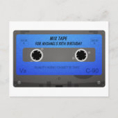 Funny Cassette Tape Geburtstag Einladungspostkarte (Vorderseite)