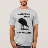 Funny Cassowary Birds Back Chat Design, T-Shirt (Vorderseite)