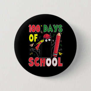 Funny Cat 100 Days of School Kitten Stift 100th D Button