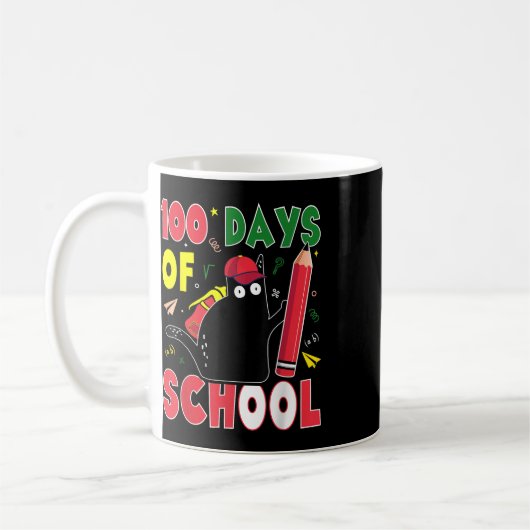 Funny Cat 100 Days of School Kitten Stift 100th D Kaffeetasse (Links)