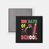 Funny Cat 100 Days of School Kitten Stift 100th D Magnet (Vorderseite/Rückseite)
