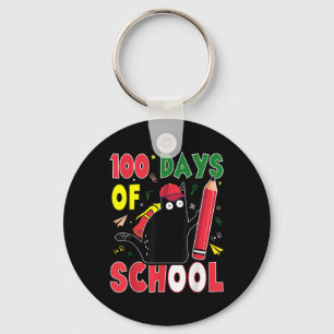 Funny Cat 100 Days of School Kitten Stift 100th D Schlüsselanhänger