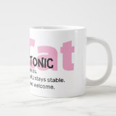 Funny Cat 20oz Mug – CatAtonic: I Nap. You Exist. Jumbo-Tasse (Rechts)