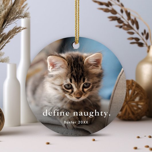 Funny Cat 2 Foto Weihnachten Ornament Aus Metall