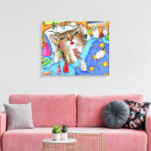 Funny Cat 508 Maus Make-up Poster Leinwanddruck (Insitu (Wohnzimmer))