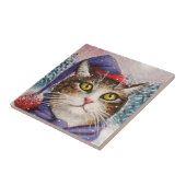 Funny Cat 631 Winterschnee Fliese (Seite)