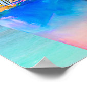 Funny Cat 675 Strand Poster (Ecke)