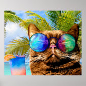 Funny Cat 675 Strand Poster (Vorne)