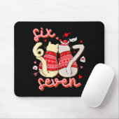 Funny Cat 67 Meme Six Seven Gen Alpha Slang Kids V Mousepad (Mit Mouse)