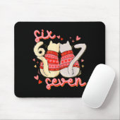 Funny Cat 67 Meme Six Seven Gen Alpha Slang Valent Mousepad (Mit Mouse)