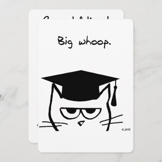 Funny Cat Abschluss Ankündigung oder Grad Party (Vorne/Hinten)