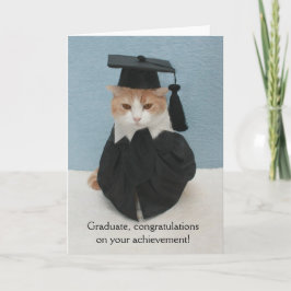 Funny Cat Abschluss Karte