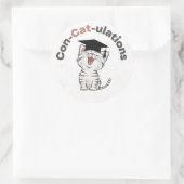 Funny Cat Abschluss Sticker (Tasche)