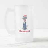 Funny Cat Abstimmung Demokratie in Politik Mattglas Bierglas (Links)