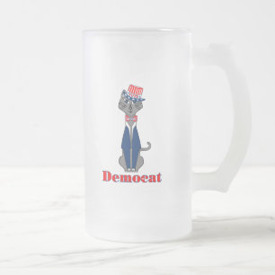 Funny Cat Abstimmung Demokratie in Politik Mattglas Bierglas