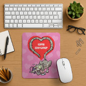 Funny Cat Add Your Own Text Crazy Catnip Cartoon Mousepad