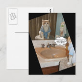 Funny Cat Affirmation About a Raise Postkarte (Vorne/Hinten)