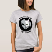 Funny Cat Alien Die Wahrheit ist da draußen T-Shirt (Vorderseite)