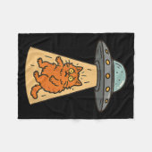 Funny Cat Alien Entführung Ufo Raumschiff Kitty Sc Fleecedecke (Vorderseite (Horizontal))