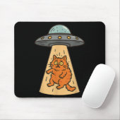 Funny Cat Alien Entführung Ufo Raumschiff Kitty Sc Mousepad (Mit Mouse)