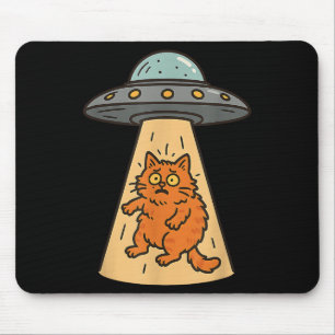 Funny Cat Alien Entführung Ufo Raumschiff Kitty Sc Mousepad