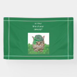 Funny Cat am St. Patrick's Day Banner