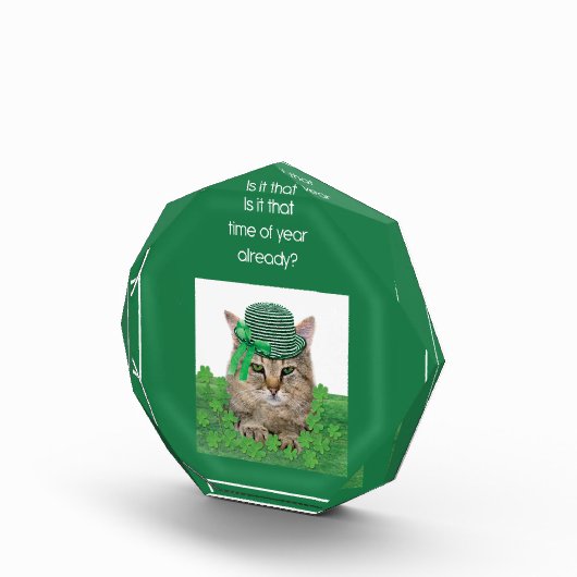 Funny Cat am St. Patrick's Day Fotoblock (Rechts)