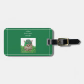 Funny Cat am St. Patrick's Day Gepäckanhänger (Vorderseite horizontal)