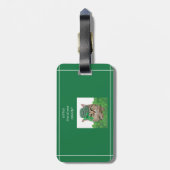 Funny Cat am St. Patrick's Day Gepäckanhänger (Rückseite vertikal)