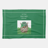 Funny Cat am St. Patrick's Day Geschirrtuch (Horizontal)