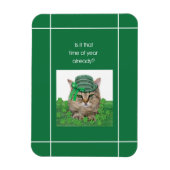 Funny Cat am St. Patrick's Day Magnet (Vertikal)
