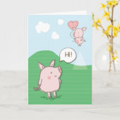 Funny Cat am St. Patrick's Day mit Green Hat Krawa Karte (Gelbe Blume)