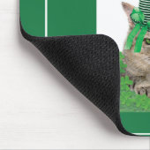 Funny Cat am St. Patrick's Day Mousepad (Ecke)