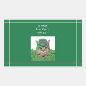 Funny Cat am St. Patrick's Day Rechteckiger Aufkleber (Vorderseite)
