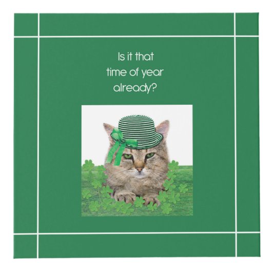 Funny Cat am St. Patrick's Day Würfel (Rechts)