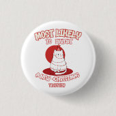 Funny Cat am wahrscheinlichsten ein neues Weihnach Button (Vorderseite)