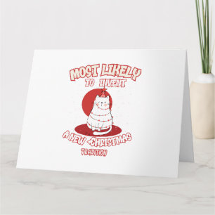 Funny Cat am wahrscheinlichsten ein neues Weihnach Karte