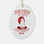 Funny Cat am wahrscheinlichsten ein neues Weihnach Keramik Ornament (Rechts)