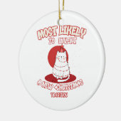 Funny Cat am wahrscheinlichsten ein neues Weihnach Keramik Ornament (Links)
