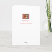 Funny Cat and Butterfly Geburtstagskarte Karte (Rückseite)