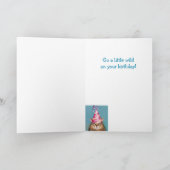 Funny Cat and Butterfly Geburtstagskarte Karte (Innenseite)